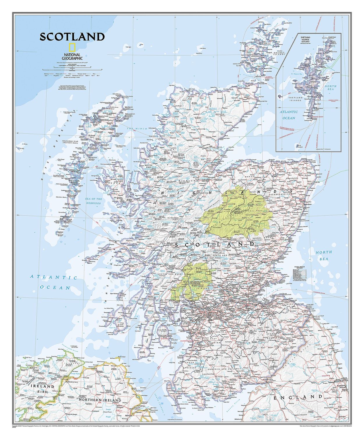 Scotland Wall Map · Nat Geo