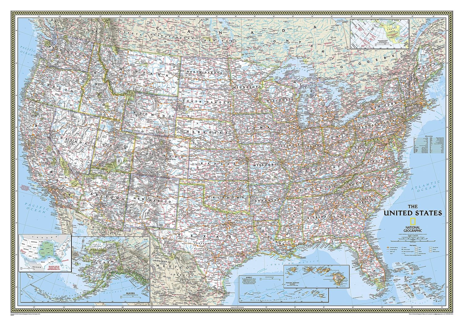 United States Wall Map · Nat Geo, Finish: Paper, Size: Medium