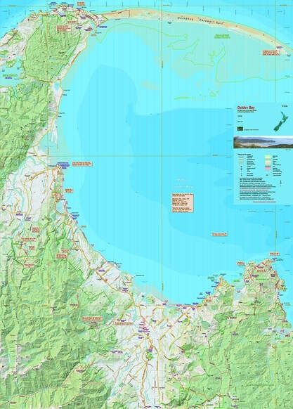 Golden Bay Wall Map (laminated)