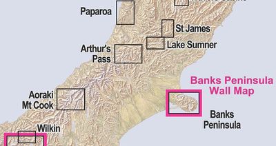 Banks Peninsula Wall Map Large | NewTopo