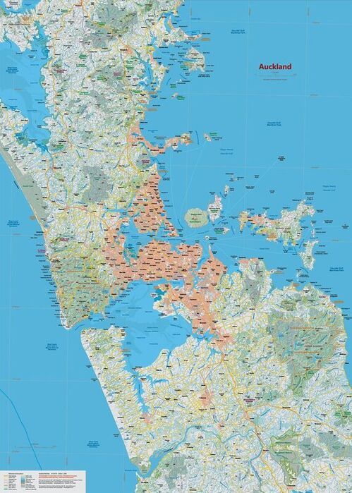 Auckland Wall Map (laminated)