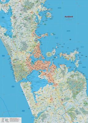 Auckland Wall Map (laminated)
