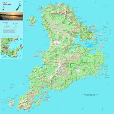 Rakiura Stewart Island Wall Map (laminated)