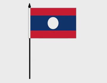Laos Desk Flag