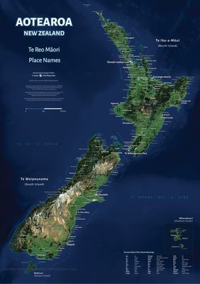 Te Reo Māori Map of Aotearoa/New Zealand | The Map Kiwi