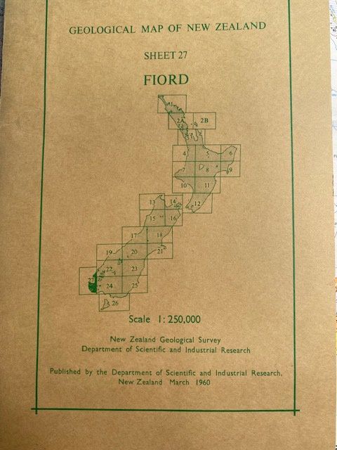 Geological map of New Zealand 1:250,000 Sheet 27 Fiord