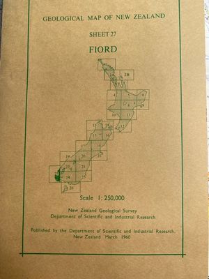 Geological map of New Zealand 1:250,000 Sheet 27 Fiord