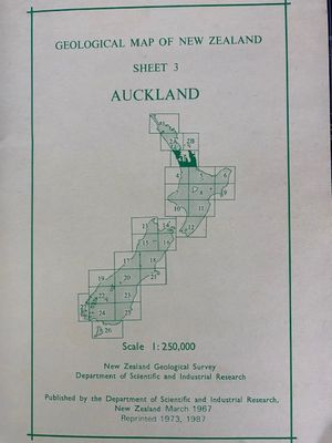 Geological map of New Zealand 1:250,000 Sheet 3 Auckland