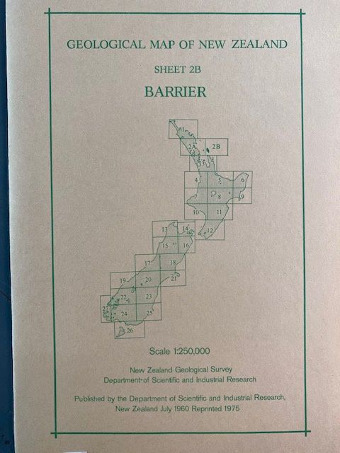 Geological map of New Zealand sheet 2B Barrier
