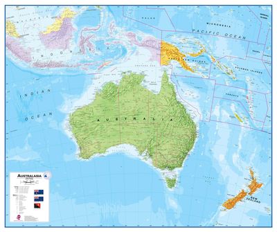 Australasia Wall Map