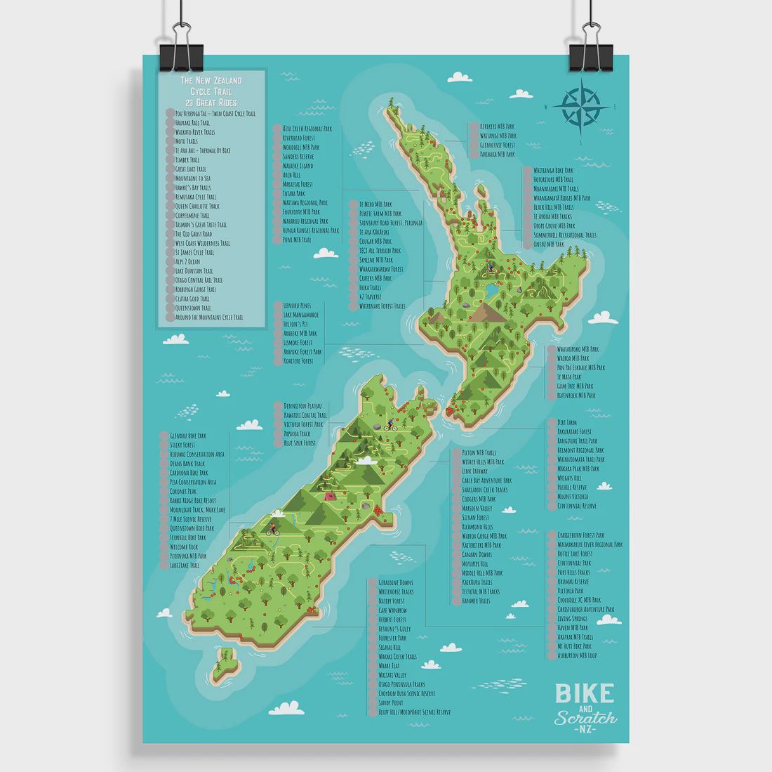 Bike &amp; Scratch NZ Map