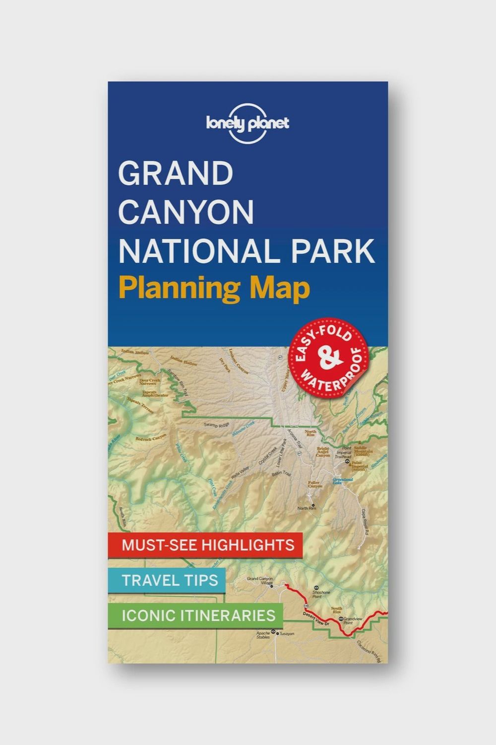 Lonely Planet Grand Canyon National Park Planning Map (EOL &amp; Faded)