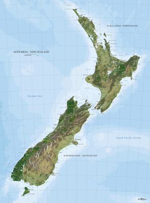New Zealand Wall Map · Geographx