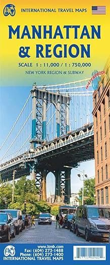 Manhattan &amp; New York State Travel Reference Map- 2025 edition
