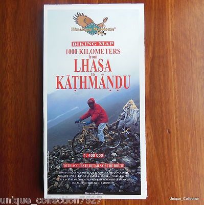 Biking Map - 1000 Kilometers from Lhasa to Kathmandu (EOL)