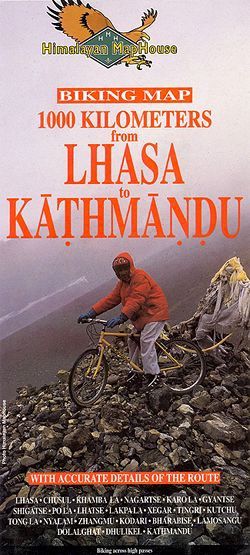 Biking Map - 1000 Kilometers from Lhasa to Kathmandu | Nepa