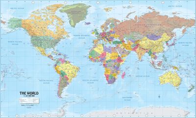 ITMB World Wall Map Modern