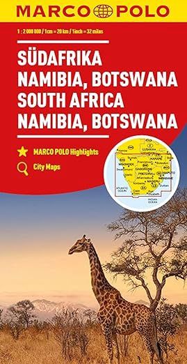 South Africa, Namibia &amp; Botswana Marco Polo Map