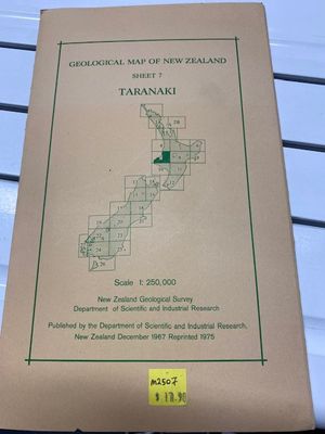 Geological map of New Zealand 1:250,000 Sheet 7 Taranaki
