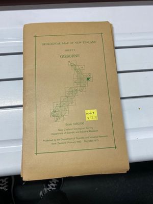 Geological map of New Zealand 1:250,000 Sheet 9 Gisborne