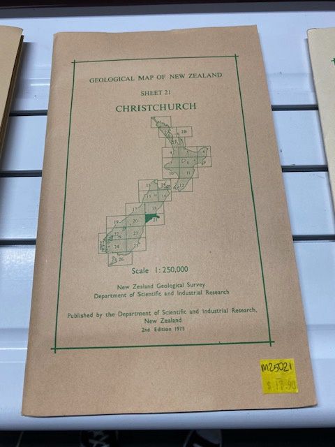 Geological map of New Zealand 1:250,000 Sheet 21 Christchurch