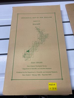 Geological map of New Zealand 1:250,000 Sheet 19 Haast