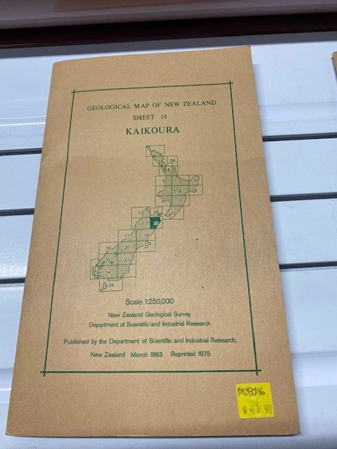Geological Map of New Zealand 1:250000 Sheet 16 Kaikoura
