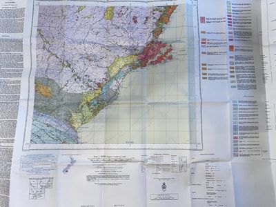 1st Edition Geological map of New Zealand Sheet 25 Dunedin