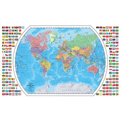 4 Ft. World Map w/Flags – Replogle Globes