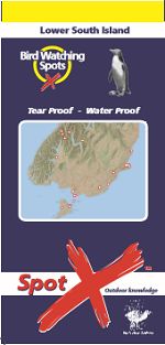 Spot X Bird Watching Lower South Island Map