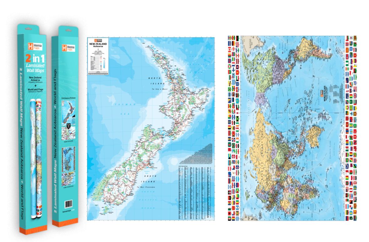 World &amp; Flags + New Zealand Twin Pack