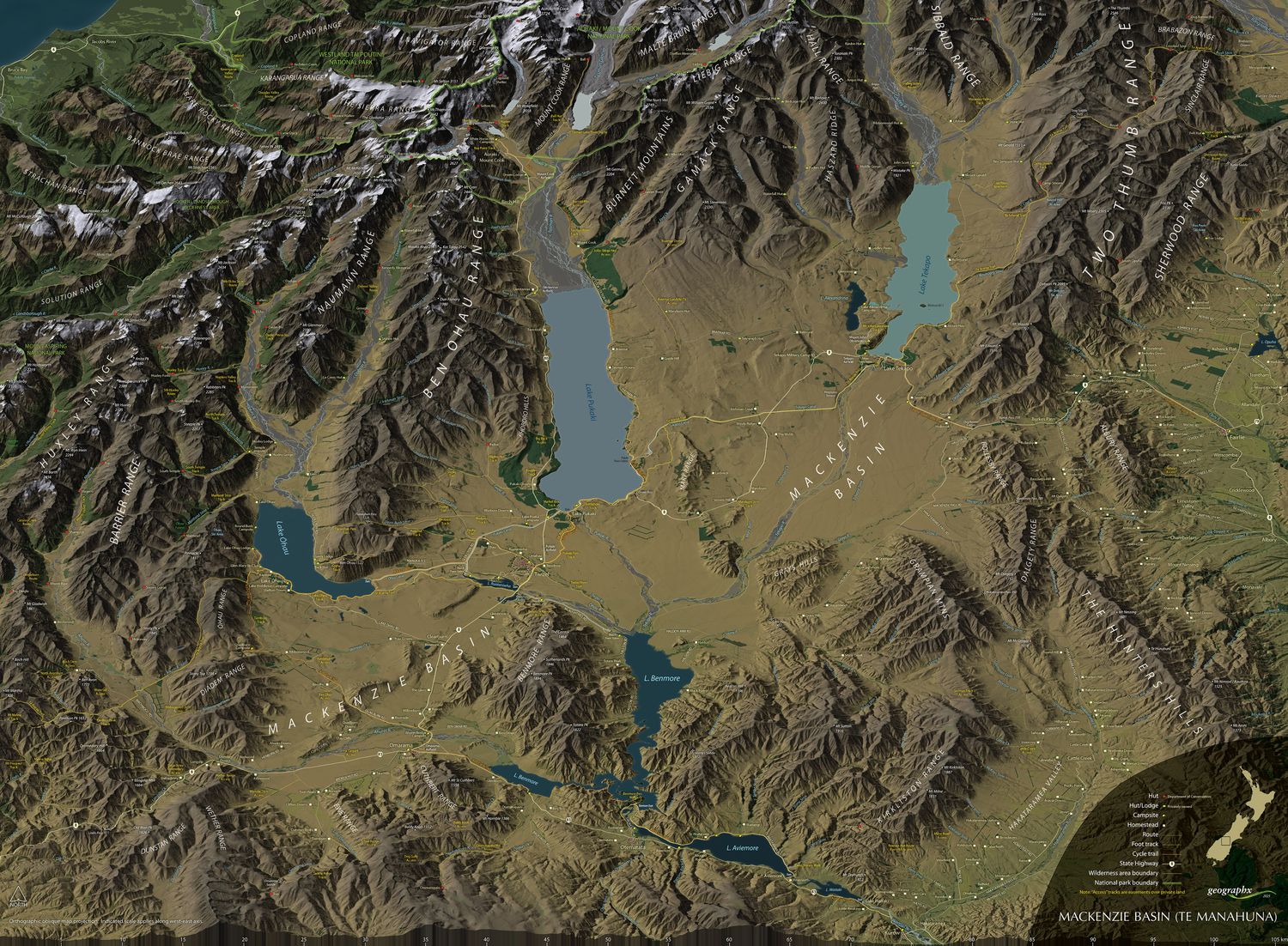 MacKenzie Basin Wall Map · Geographx