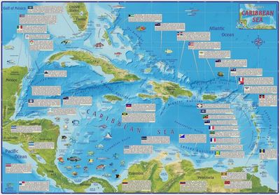 Franko's Caribbean Sea Guide Map