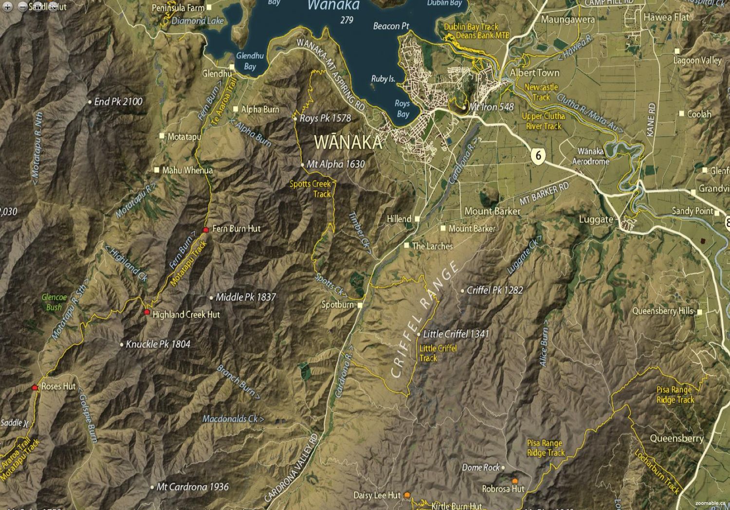 Southern Lakes Wall Map · Geographx, Finish: Matte Laminated