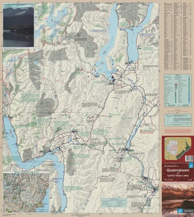 Holidaymaker Queenstown &amp; Central Otago Lakes 1994 Map