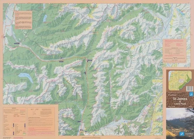 Trackmap St James &amp; Lewis Pass 1996