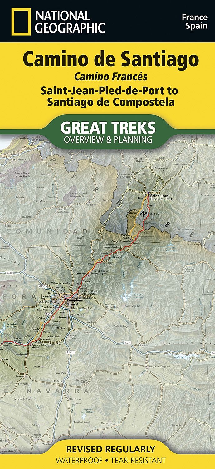 Camino de Santiago Map · Nat Geo