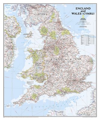 England &amp; Wales Wall Map · Nat Geo