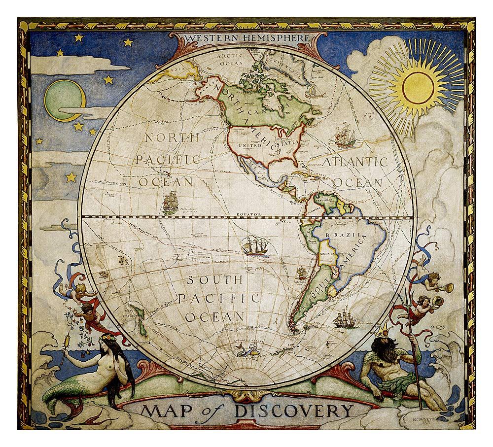 Map of Discovery, Western Hemisphere · Nat Geo