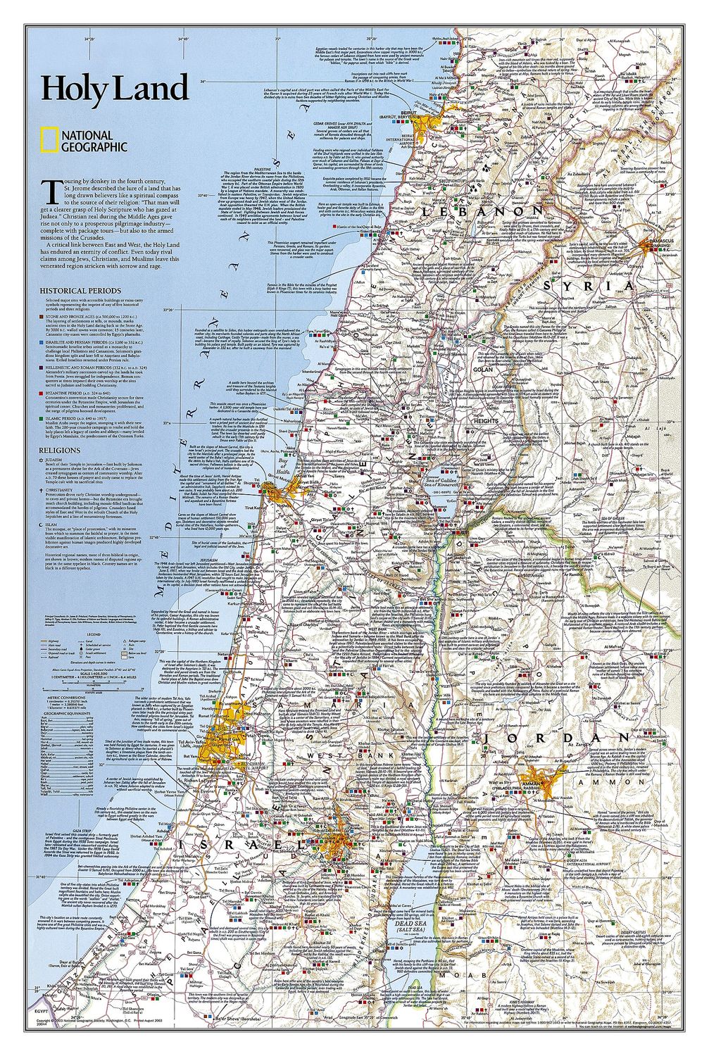 Holy Land Wall Map · Nat Geo