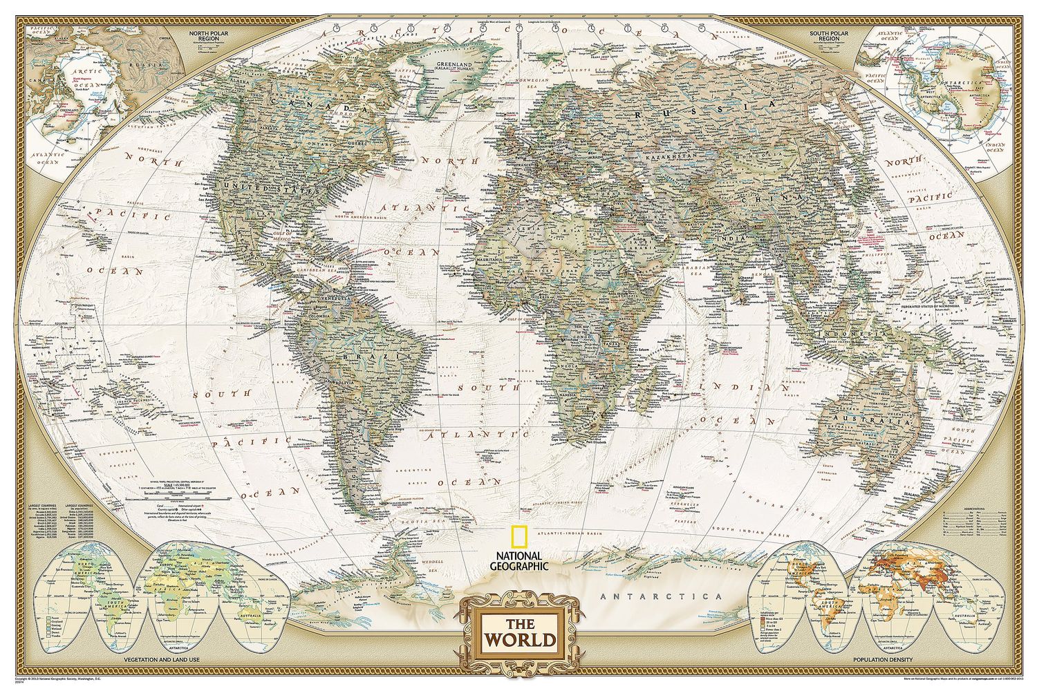 World Executive Map · Nat Geo, Finish: Paper, Size: Small