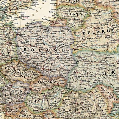 Europe Wall Map, Executive · Nat Geo