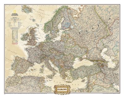 Europe Wall Map, Executive · Nat Geo