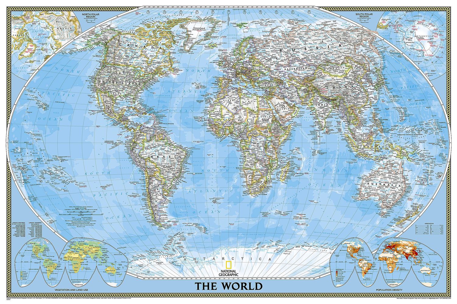 World Classic Map · Nat Geo, Finish: Paper, Size: Small