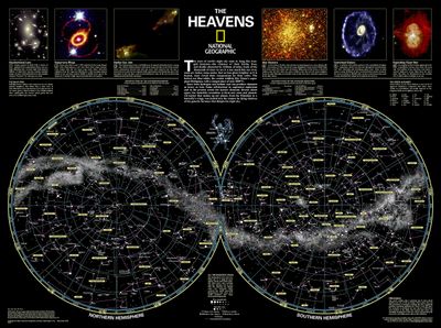 The Heavens Wall Map · Nat Geo