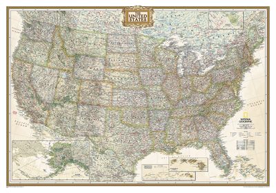 United States Wall Map, Executive · Nat Geo