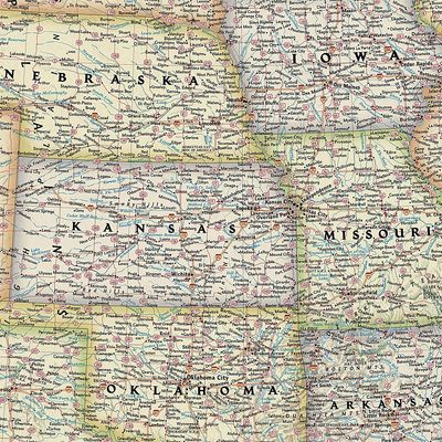 United States Wall Map, Executive · Nat Geo