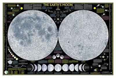 Moon Wall Map · Nat Geo