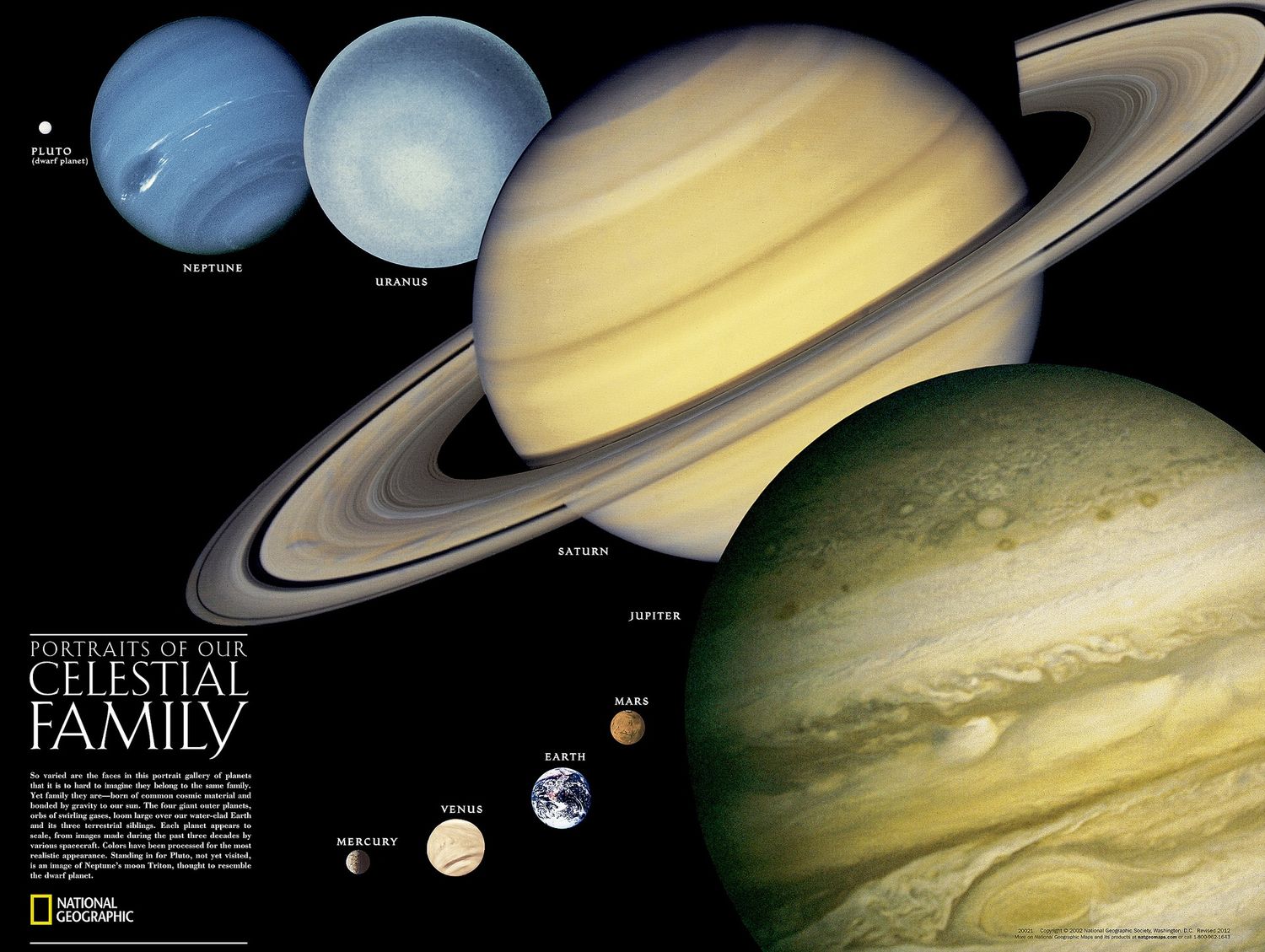 Solar System Wall Map · Nat Geo