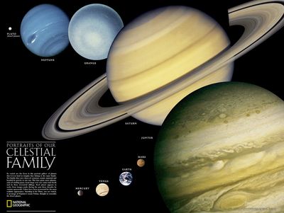 Solar System Wall Map · Nat Geo
